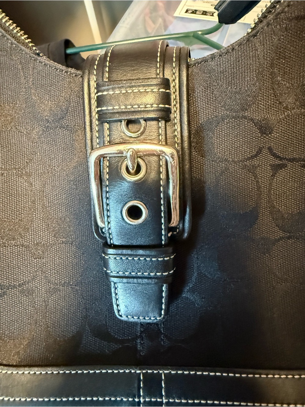 Coach Soho Signature C Canvas Flap Hobo Shoulder Bag | Style 6823 | Y2K Vintage - Picture 6 of 12